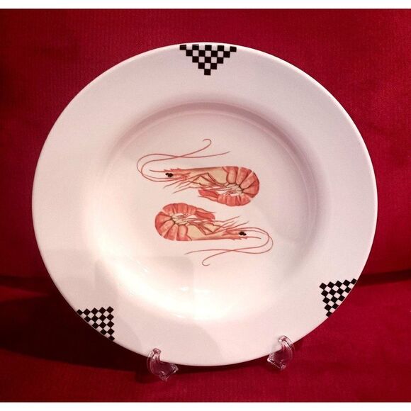 Large Seafood Pasta Serving Bowl Le Mer by Essence 12.5" Shrimp Lobster - Picture 1 of 4